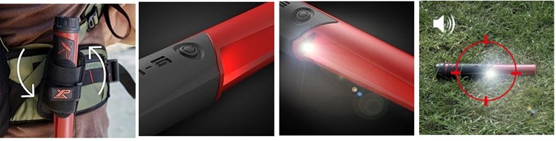 Máy dò kim loại Pinpointer MI-6 được trang bị đèn led, 1 nút bấm duy nhất