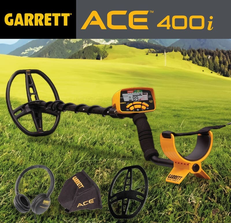 Bộ sản phẩm máy dò kim loại dưới lòng đất Garrett ACE 400i