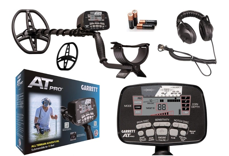 Bộ sản phẩm máy dò kim loại dưới lòng đất Garrett AT Pro