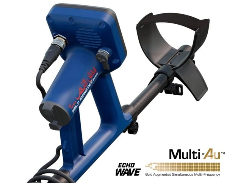 Minelab GOLD MONSTER 2000 sử dụng công nghệ đa tần đồng thời Multi-Au