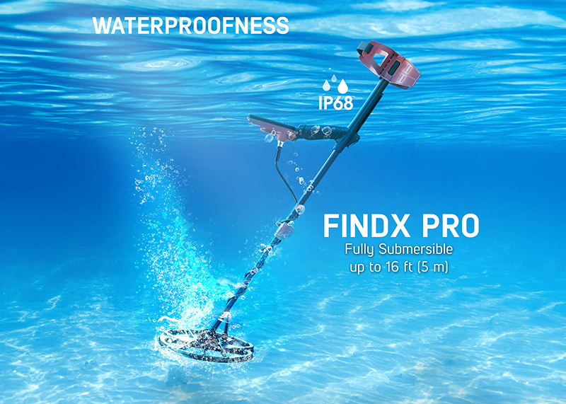 Máy dò Nokta FindX Pro chống nước ở độ sâu 5m