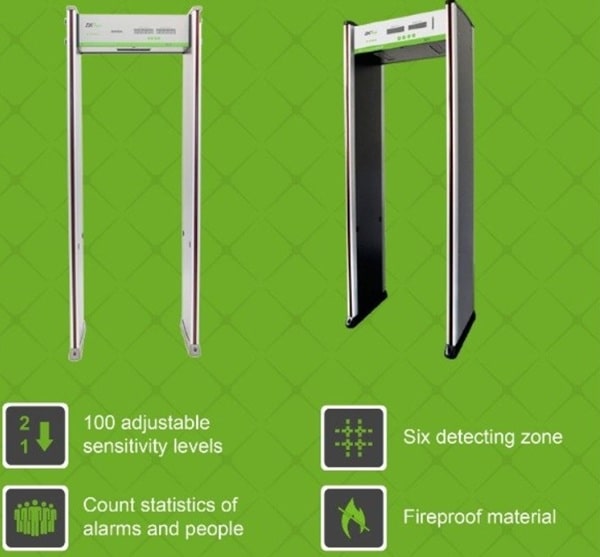 Cổng dò kim loại ZKteco chất lượng, khả năng dò chính xác