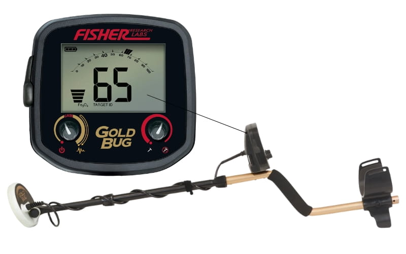 Fisher GoldBug Tracker trang bị màn hình kỹ thuật số, hiển thị tín hiệu rõ ràng 