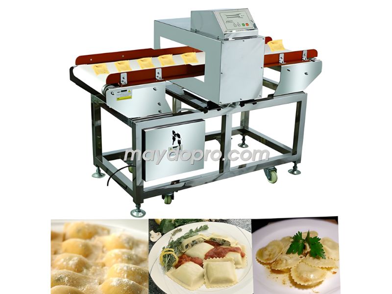 Máy được trang bị hệ thống báo động bằng âm thanh và đèn tín hiệu khi phát hiện kim loại