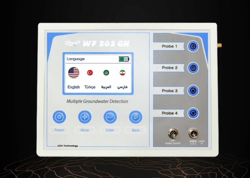 Máy dò nước ngầm WF-303 GH hỗ trợ đa ngôn ngữ