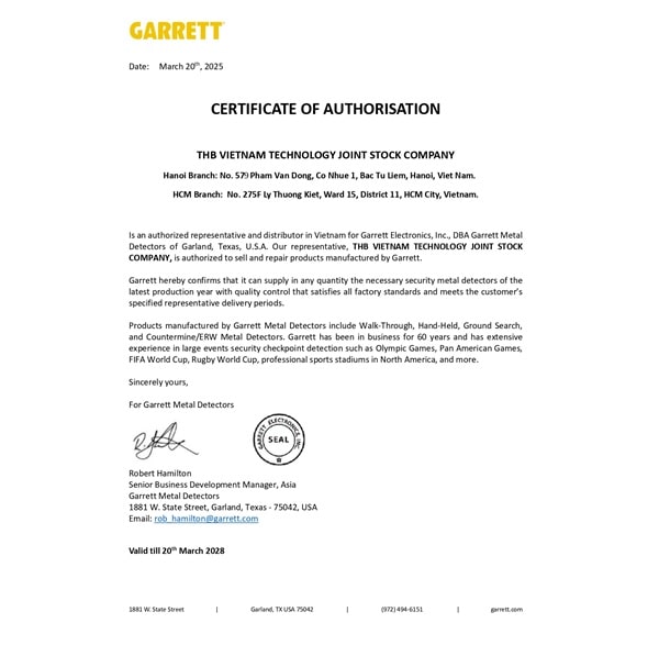 Maydoro.com là Ủy quyền nhà cung cấp Garrett tại Việt Nam